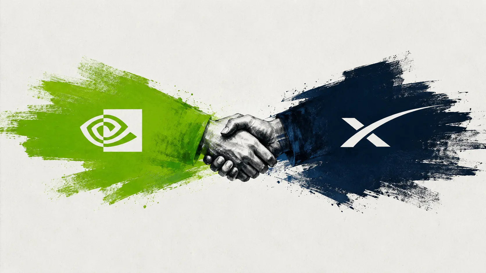 Ilustração da parceria entre NVIDIA e SpaceX para expansão da infraestrutura de inteligência artificial em 2026