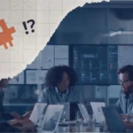 Equipe de ciência de dados em reunião corporativa ao lado de ilustração sobre incerteza em LLMs, representando a parceria entre Peak High Tech e Comunidade Estatidados.